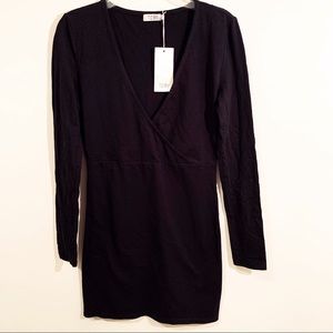 NWT TOBI little black dress S cross over front